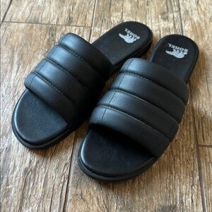 SOREL Ella III Black Slide Sandals Women’s US Size 8.5 NEW
